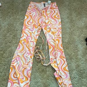 H&M Tie multicolor pants